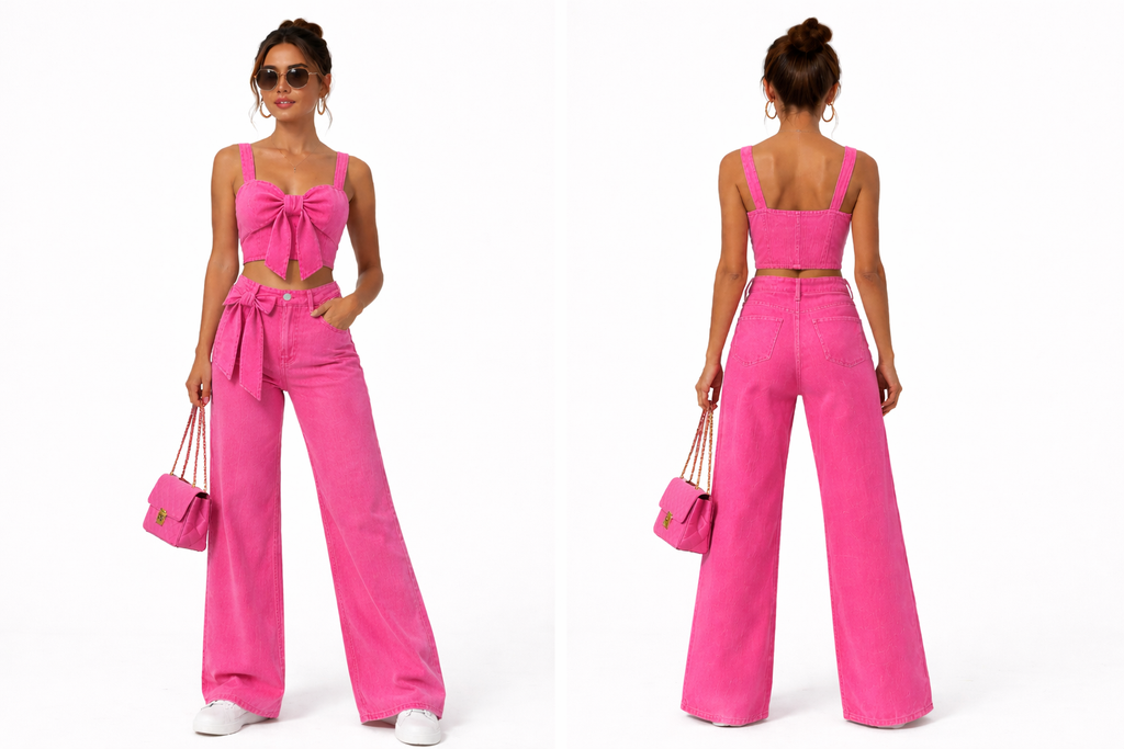 Bella Bow Denim Set