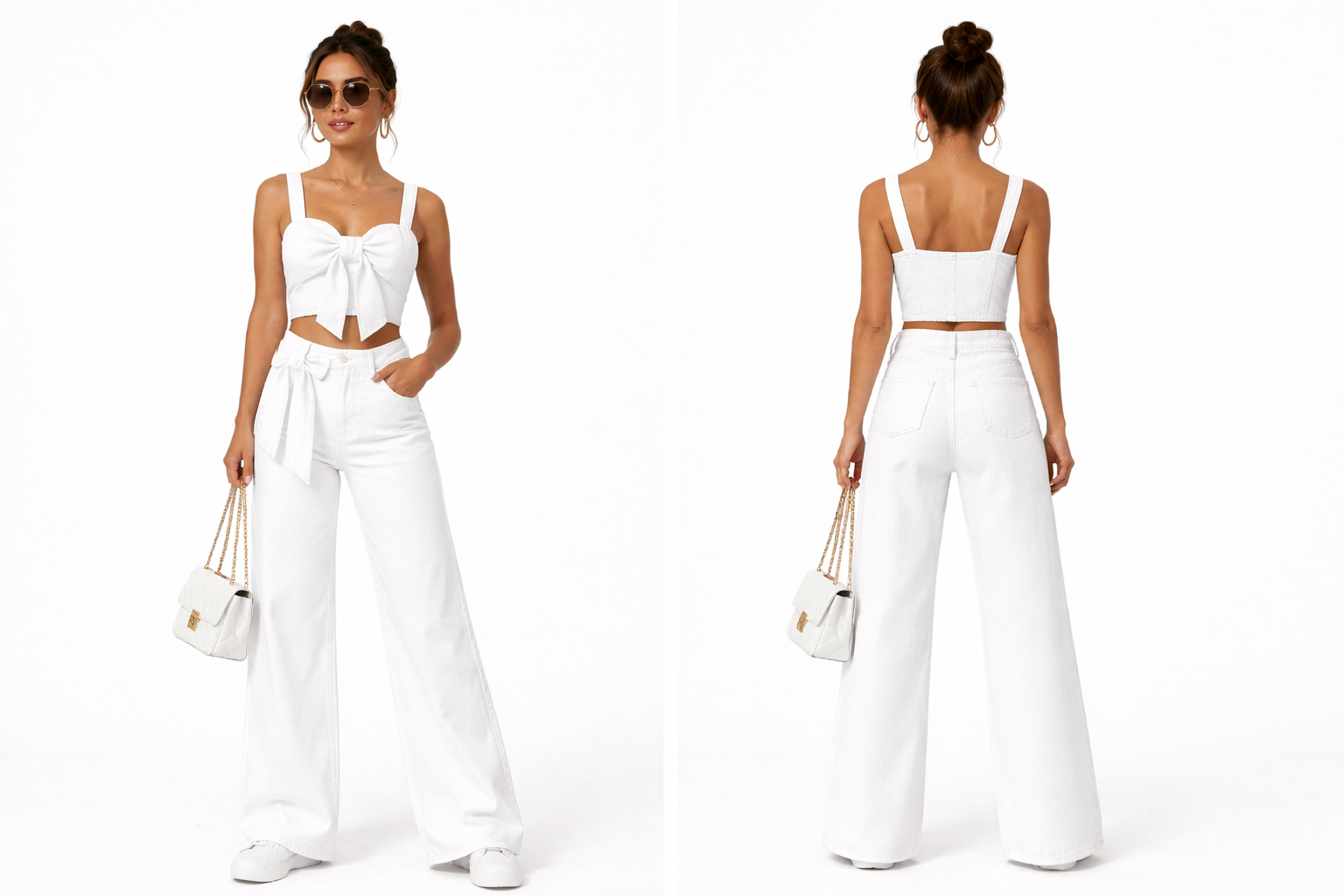 Bella Bow Denim Set