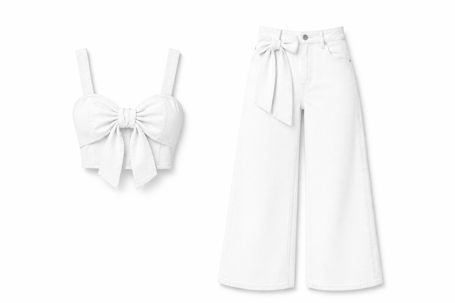 Bella Bow Denim Set