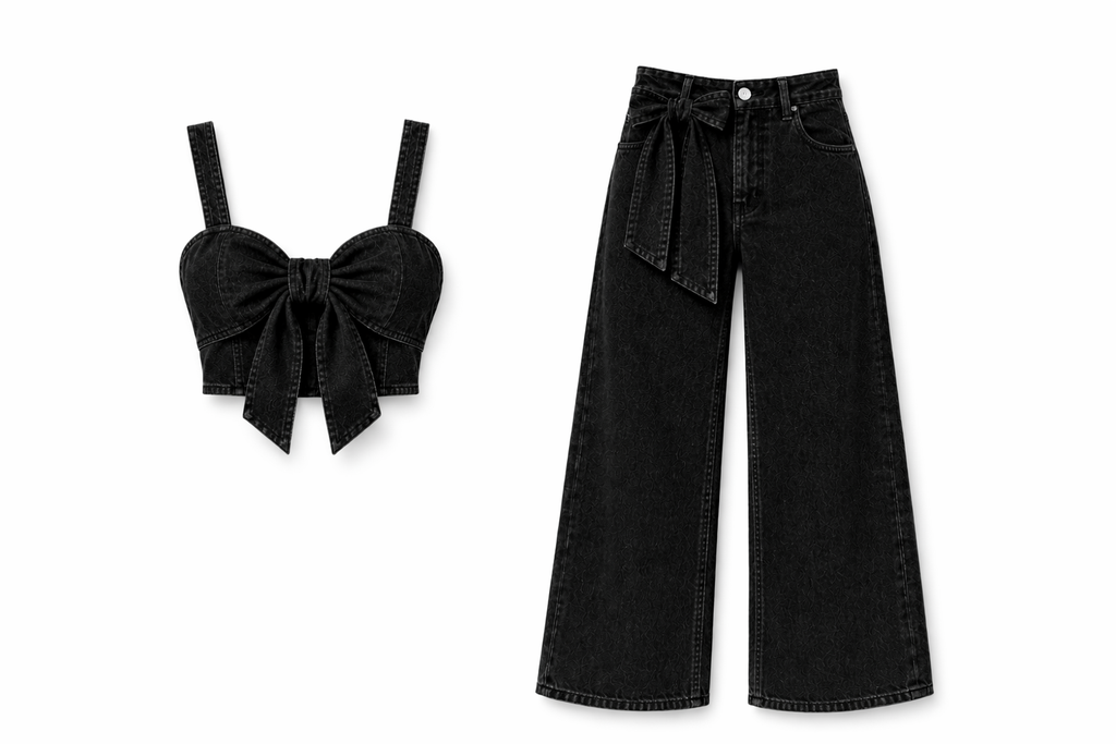 Bella Bow Denim Set
