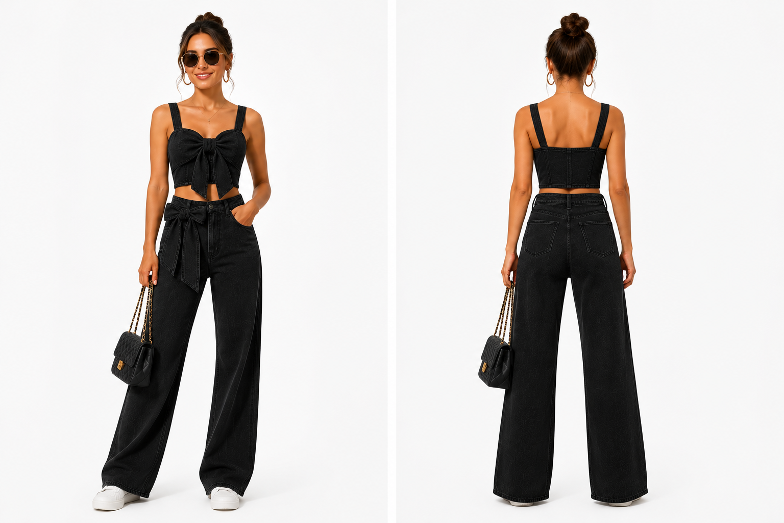 Bella Bow Denim Set