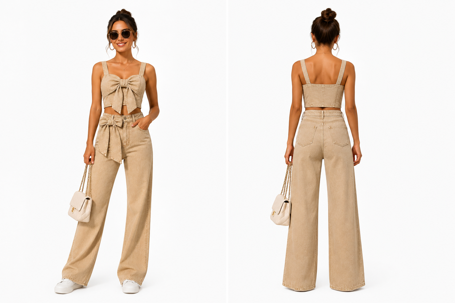 Bella Bow Denim Set