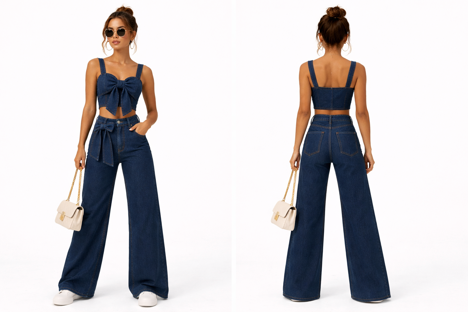Bella Bow Denim Set